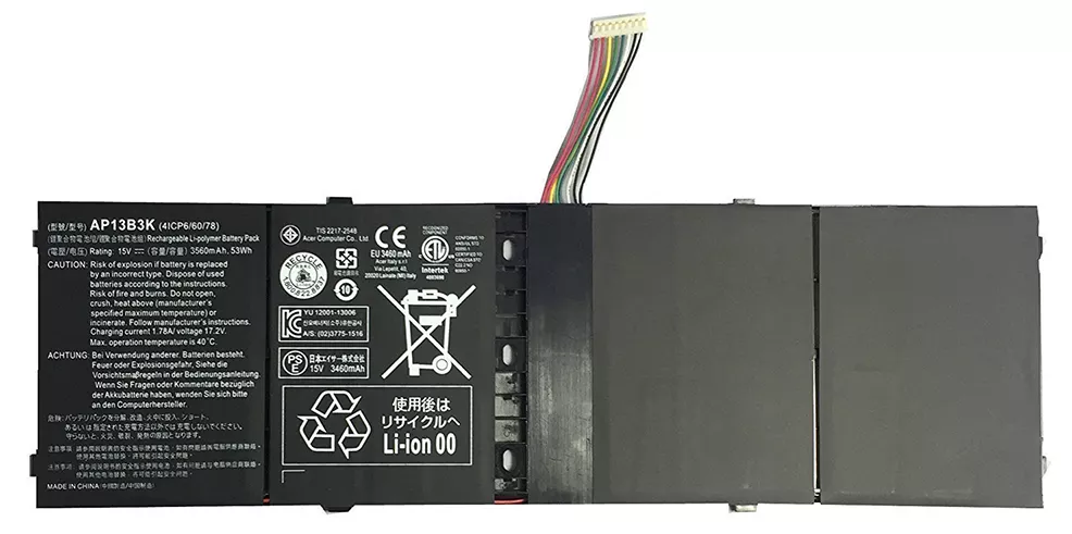 Аккумулятор для ноутбука Acer Aspire V5-472 AP13B3K / 15V 3560mAh / Original - фото 1