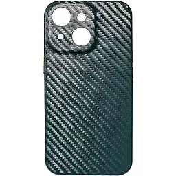 Чехол Epik Leather Case Carbon series для Apple iPhone 13 (6.1") Зеленый