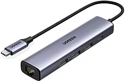 Мультипортовый USB Type-C хаб Ugreen CM475 5-in-1 gray (20932) - фото Мультипортовый USB Type-C хаб Ugreen CM475 5-in-1 gray (20932)