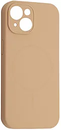 {"ru": "Чехол", "uk": "Чохол"} Silicone Case Full Camera Fine Ring MagSafe для Apple iPhone 14  Desert Gold