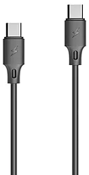 USB PD Кабель WK WDC-106a 3А USB Type-C - Type-C Cable Black