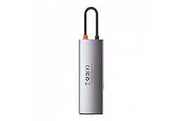 Мультипортовый USB Type-C хаб (концентратор) Baseus Metal Gleam Series 8-in-1 Type-C Gray (CAHUB-CV0G)