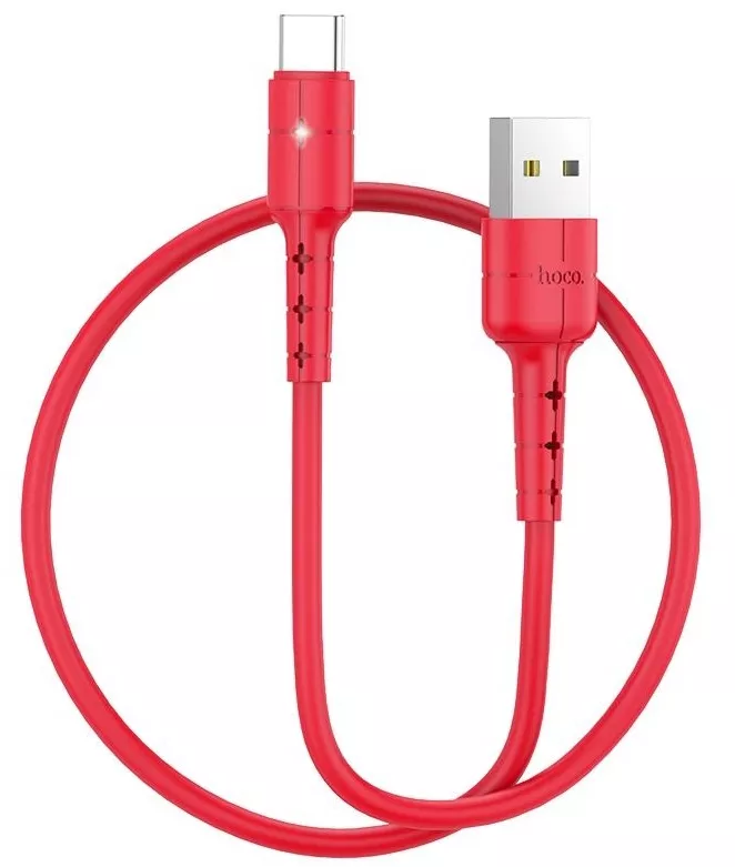 Кабель Hoco X30 Star Charging USB-A - Type-C 10w 1.2м cable Red - фото 3