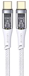 Кабель Usams Icy USB Type-C - Type-C 100w 5a 1.2м PD cable White (US-SJ574) - фото Кабель Usams Icy USB Type-C - Type-C 100w 5a 1.2м PD cable White (US-SJ574)