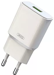 Мережевий зарядний пристрій XO L92D 18W QC3.0 Charger USB-A White