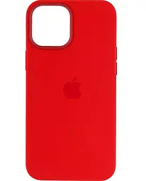 Чехол Silicone Case Full with MagSafe and SplashScreen для Apple iPhone 12 Pro Max Red - фото Чехол Silicone Case Full with MagSafe and SplashScreen для Apple iPhone 12 Pro Max Red