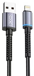 Кабель XO NB215 Intelligent Conversion USB-A - Lightning 12w 2.4a 1м cable Black - фото Кабель XO NB215 Intelligent Conversion USB-A - Lightning 12w 2.4a 1м cable Black