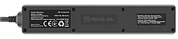 Мережевий фільтр (подовжувач) REAL-EL RS-Protect M 5м 5 розеток з вимикачем black - мініатюра 2