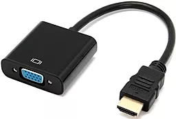 Видео переходник (адаптер) 1TOUCH HDMI M - VGA F с кабелем аудио 3.5мм черный - миниатюра 2