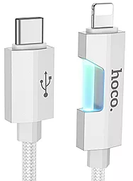 Кабель Hoco U123 Regent USB Type-C - Lightning 27w 3a 1.2м PD сable Gray - фото Кабель Hoco U123 Regent USB Type-C - Lightning 27w 3a 1.2м PD сable Gray