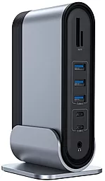 Мультипортовый USB Type-C хаб (концентратор) Baseus Working Station Four-Screen Multifunctional Grey (CAHUB-HG0G)