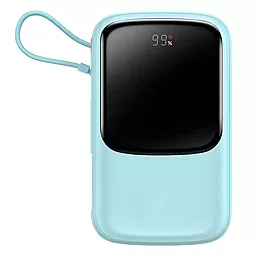 Повербанк Baseus Qpow Digital Display 10000 mAh 15W Type-C Blue (PPQD050003) - фото Повербанк Baseus Qpow Digital Display 10000 mAh 15W Type-C Blue (PPQD050003)