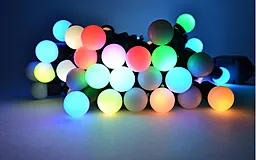Гирлянда Xmas LED 20 шарики матовые мини Мультицвет - миниатюра 2