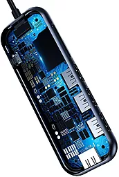 Мультипортовий Type-C хаб Baseus Mirror Series Multifunctional Hub w/SD USB-C -> 3xUSB3.0 + HDMI + SD/TF + PD Deep Gray (CAHUB-CZ0G) - мініатюра 5