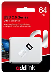Флешка AddLink U30 64GB USB 2.0 (ad64GBU30S2) Silver - миниатюра 2