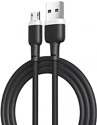 Кабель XO NB208 Liquid Silicone USB-A - micro USB 12w 2.4a 1м cable Black - фото Кабель XO NB208 Liquid Silicone USB-A - micro USB 12w 2.4a 1м cable Black