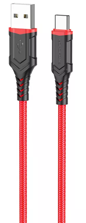 Кабель Borofone BX67 USB-A - Type-C 15w 3a 1м cable Red - фото 1