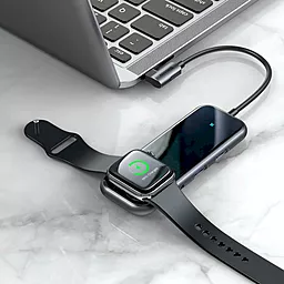 Мультипортовый USB Type-C хаб Baseus Mirror Series Multifunctional HUB+Apple Watch Wireless Charger Deep Gray (CAHUB-AZ0G) - миниатюра 14