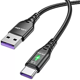 Кабель USLION US0175B3 USB-A - Type-C 25w 5a 3м cable Black - фото Кабель USLION US0175B3 USB-A - Type-C 25w 5a 3м cable Black