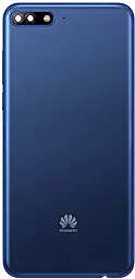 Задняя крышка корпуса Huawei Y7 Pro 2018 со стеклом камеры Original Blue