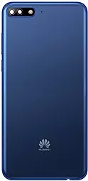 Задняя крышка корпуса Huawei Y7 Pro 2018 со стеклом камеры Original Blue - фото Задняя крышка корпуса Huawei Y7 Pro 2018 со стеклом камеры Original Blue