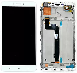 Дисплей Xiaomi Mi Max 2 с тачскрином и рамкой, White - фото Дисплей Xiaomi Mi Max 2 с тачскрином и рамкой, White