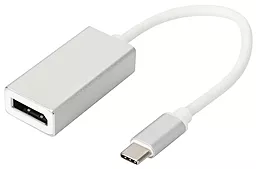 Видео переходник (адаптер) USB Type-C 3.1 Thunderbolt 3 - DisplayPort v1.1 4k 30hz 0.15 m white (CA911851) PowerPlant - фото Видео переходник (адаптер) USB Type-C 3.1 Thunderbolt 3 - DisplayPort v1.1 4k 30hz 0.15 m white (CA911851) PowerPlant