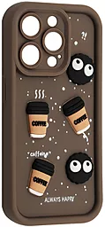 Чехол Pretty Things Case для Apple iPhone 13 Pro Brown / Always Happy - фото Чехол Pretty Things Case для Apple iPhone 13 Pro Brown / Always Happy