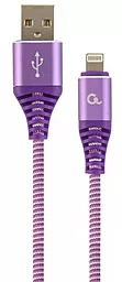 Кабель Cablexpert Premium USB-A - Lightning 10.5w 1м cable Purple (CC-USB2B-AMLM-1M-PW) - фото Кабель Cablexpert Premium USB-A - Lightning 10.5w 1м cable Purple (CC-USB2B-AMLM-1M-PW)