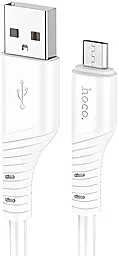 Кабель Hoco X97 Crystal Silicone USB-A - micro USB 12w 2.4a 1м cable White - фото Кабель Hoco X97 Crystal Silicone USB-A - micro USB 12w 2.4a 1м cable White