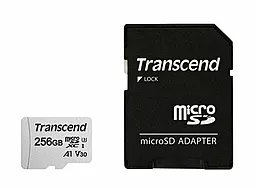 Карта памяти Transcend microSDXC 256GB 300S Class 10 UHS-I U3 V30 A1 + SD-адаптер (TS256GUSD300S-A)