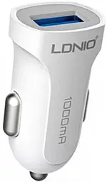 Автомобільний зарядний пристрій LDNio Car charger 5W 1A USB-A White (DL-C17)