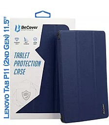 Чехол для планшета BeCover Smart Case для планшета Lenovo Tab P11 (2nd Gen) (TB-350FU/TB-350XU) 11.5" Deep Blue (708678) - фото Чехол для планшета BeCover Smart Case для планшета Lenovo Tab P11 (2nd Gen) (TB-350FU/TB-350XU) 11.5" Deep Blue (708678)