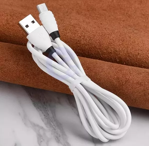Кабель Hoco X27 Excellent USB-A - micro USB 12w 2.4a 1м cable White - фото 5