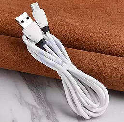 Кабель Hoco X27 Excellent USB-A - micro USB 12w 2.4a 1м cable White - мініатюра 5 Кабель Hoco X27 Excellent USB-A - micro USB 12w 2.4a 1м cable White - мініатюра 5