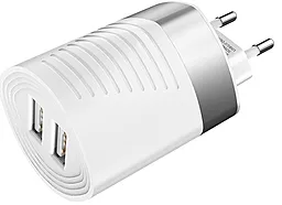 Сетевое зарядное устройство Borofone BA26A Mighty 2.4a 2xUSB-A ports charger white - миниатюра 2 Сетевое зарядное устройство Borofone BA26A Mighty 2.4a 2xUSB-A ports charger white - миниатюра 2