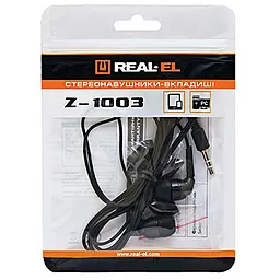 Навушники REAL-EL Z-1003 Black - мініатюра 3 Навушники REAL-EL Z-1003 Black - мініатюра 3