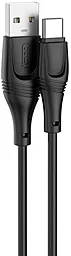 Кабель XO NB238 USB-A - Type-C 12w 2.4a 1м cable Black