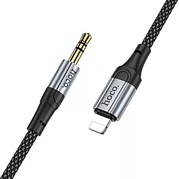 Аудио кабель Hoco UPA26 AUX mini Jack 3.5 мм - Lightning М/М Cable 1 м black - миниатюра 2