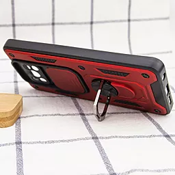 Ударопрочный чехол Camshield Serge Ring for Magnet для Xiaomi Poco X3 NFC, Poco X3 Pro Красный - миниатюра 5