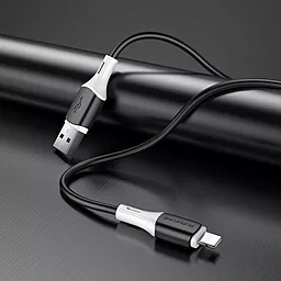 Кабель Borofone BX79 Silicone USB-A - Lightning 12w 2.4a 1м cable Black - миниатюра 4