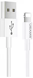 Кабель Usams U23 USB-A - Lightning 12w 2.4a 1.2м cable White (US-SJ283)