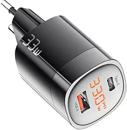 Сетевое зарядное устройство Essager 33W GaN PD/QC3.0 Lingyun USB-A-C Black (ECTCA-LYB01-Z) - миниатюра 2