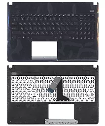 Клавіатура для ноутбуку Asus X501A з топ панеллю чорна