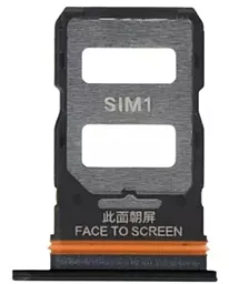 Держатель (лоток) Сим карты Xiaomi Redmi Note 12 Pro 5G и карты памяти Dual SIM Original Onyx Black