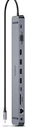 Мультипортовый USB Type-C хаб REAL-EL CQ-1000 MultiHUB Grey (EL123110005) - миниатюра 6