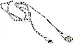 USB Кабель PowerPlant micro USB Cable Zebra (CA910212) - мініатюра 2