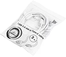 Кабель Cablexpert USB3.0  - Type-C 12w 2.4a 3м 5gbps cable White (CCP-USB3-AMCM-W-10) - миниатюра 2