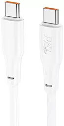 Кабель Hoco Force X93 USB Type-C - Type-C 60w 3a 1м PD cable White - фото Кабель Hoco Force X93 USB Type-C - Type-C 60w 3a 1м PD cable White