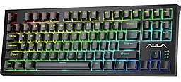 Клавиатура Aula Mechanical F3032 Black keycaps, plus 21 Yellow keys KRGD Red (6948391204673)